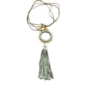 Hand Made Long Tassel Pendant Necklace